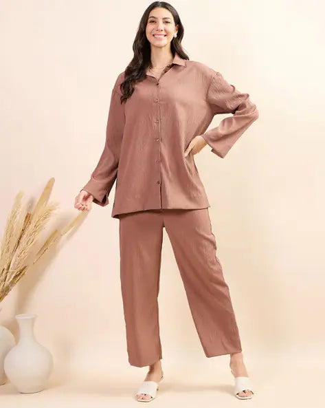 Effortless Elegance Co-ord in Coffee Brown